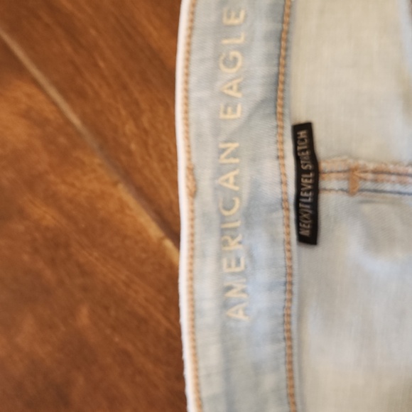 American Eagle Next Level Stretch High-Waisted Distressed Denim Shorts - Picture 6 of 11